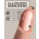 Dildo vibrator realist - 17.8 cm, Crem, Mărime standard.