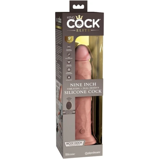 PIPEDREAM - DILDO VIBRATOR REALIST CU CONTROL LA DISTANȚĂ, SILICON, Negru, 23 CM