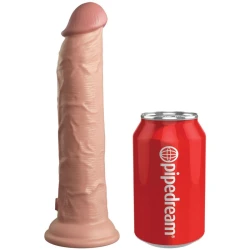 PIPEDREAM - DILDO VIBRATOR REALIST CU CONTROL LA DISTANȚĂ, SILICON, Negru, 23 CM