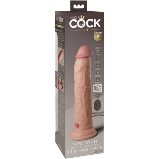 PIPEDREAM - DILDO VIBRATOR REALIST CU CONTROL LA DISTANȚĂ, SILICON, Negru, 23 CM