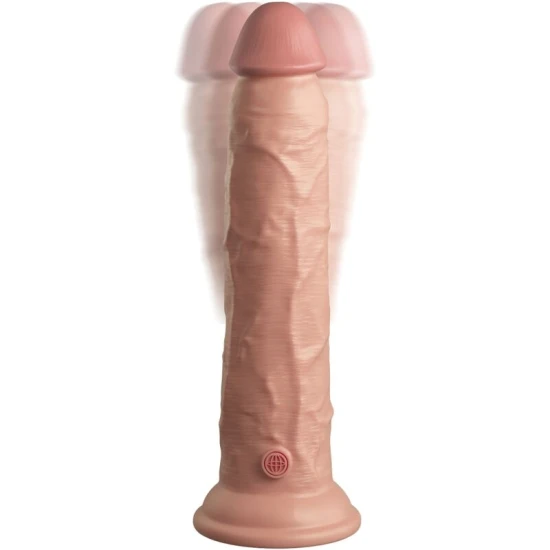PIPEDREAM - DILDO VIBRATOR REALIST CU CONTROL LA DISTANȚĂ, SILICON, Negru, 23 CM
