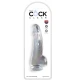 DILDO CLAR CU TESTICULE, 15,2 CM, TRANSPARENT