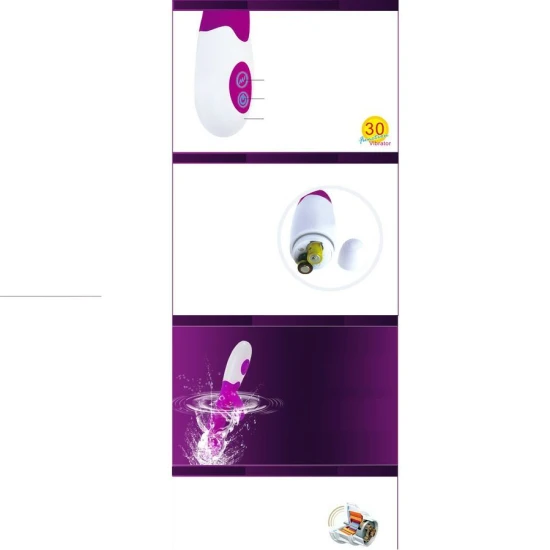 Vibrator elegant din ABS/TPR silicon, liliac și alb