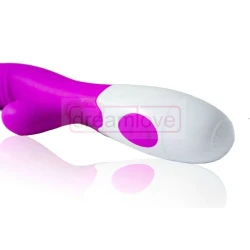 Vibrator elegant din ABS/TPR silicon, liliac și alb