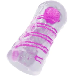 Masturbator masculin tip fantasy, cu spirală internă și bile transparente