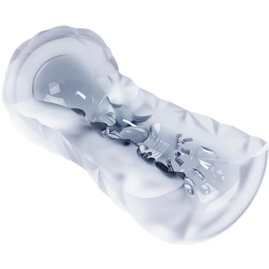 Masturbator masculin tip fantasy, cu spirală internă și bile transparente