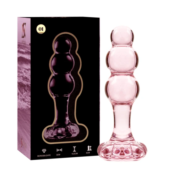 Plug Anal Nebula Series - Borosilicat, Roz, 10.5 cm -O- 3 cm
