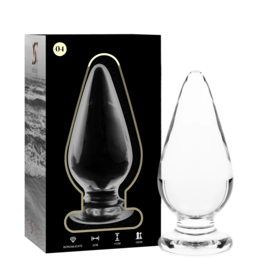 Plug Anal Nebula Series Model 4 - Sticlă Borosilicată, Clar, 11 cm -O- 5 cm