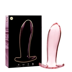 Plug Anal Nebula Series Model 5 - Sticlă Borosilicată, Roz, 12.5 cm