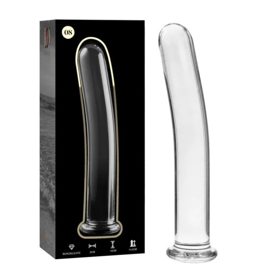 Dildo Nebula Series Model 8 - Borosilicat, Transparent, 14.5 cm