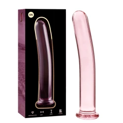 Dildo Nebula Series Model 8 - Borosilicate Glass, Roz, 14.5 cm