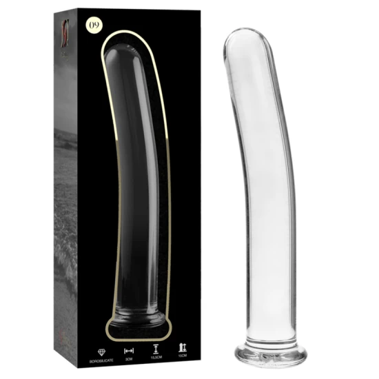 Dildo Nebula Series Model 9 - Borosilicat, Transparent, 15.5 cm
