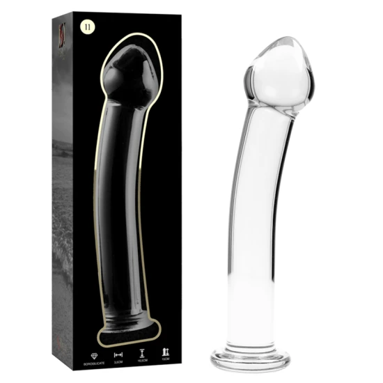 Dildo Nebula Series Model 11 - Borosilicat, Transparent, 16 cm