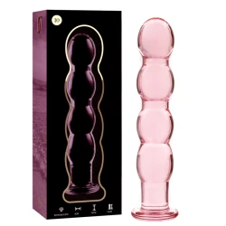 Dildo Nebula Series Model 10 - Borosilicate Glass, Roz, 16.5 cm