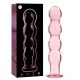 Dildo Nebula Series Model 10 - Borosilicate Glass, Roz, 16.5 cm