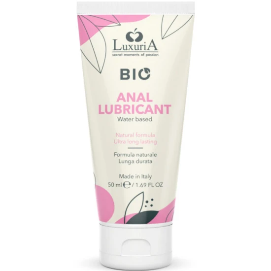 LUXURIA - Gel Lubrifiant Bio pe bază de apă pentru Anal, 50 ml