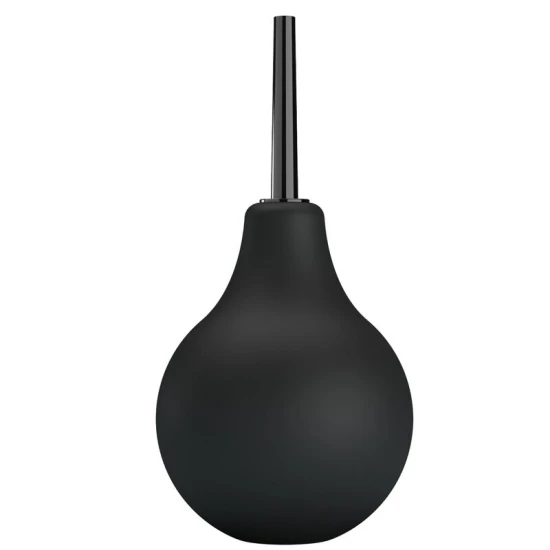 Duș anal din cauciuc, negru, 224 ml