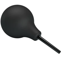 Duș anal din cauciuc, negru, 224 ml
