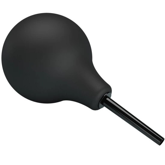 Duș anal din cauciuc, negru, 224 ml
