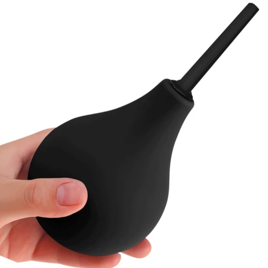 Duș anal din cauciuc, negru, 224 ml