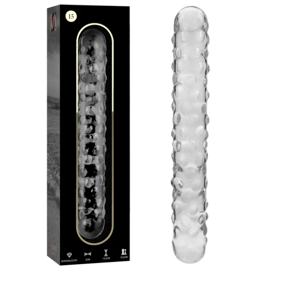 Dildo Nebula Series Model 15 - Borosilicat, Clar, 18.5 cm