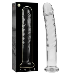 Dildo Nebula Series - Borosilicate Glass, Clear, 18.5 cm