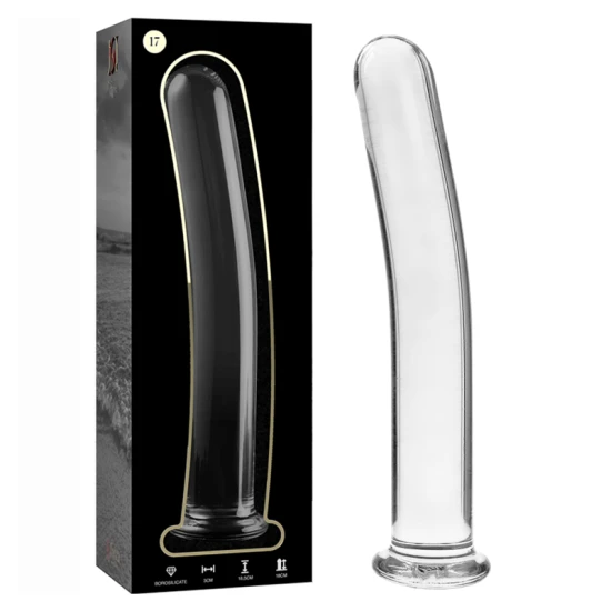 Dildo Nebula Series Model 17 - Borosilicat, Transparent, 18.5 cm