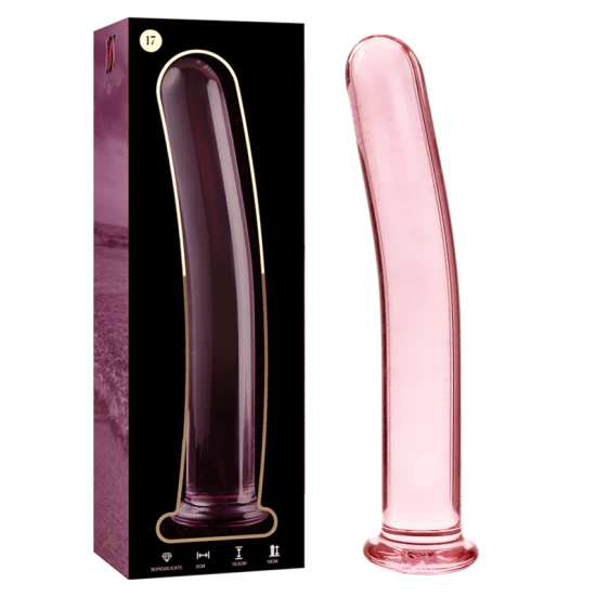 Dildo Nebula Series - Borosilicate Glass, Roz, 18.5 cm -O- 3 cm