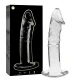 Dildo Nebula Series Model 19 - Borosilicate Glass, Alb, 18.5 cm