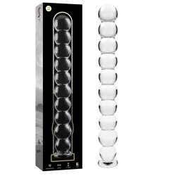 Dildo Nebula Series - Borosilicate Glass, Transparent, 21.5 cm