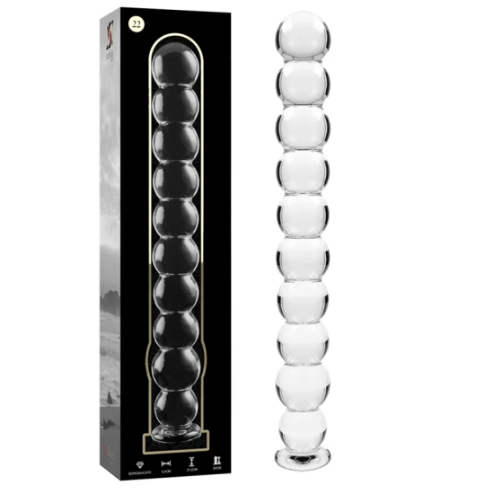 Dildo Nebula Series - Borosilicate Glass, Transparent, 21.5 cm