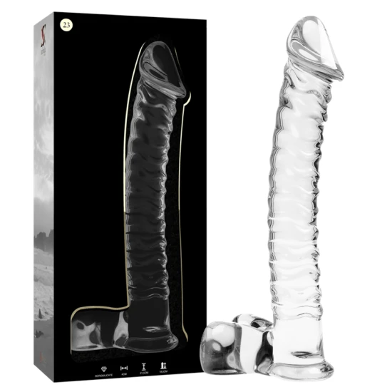 Dildo Nebula Series - Borosilicat, Clar, 21.5 cm