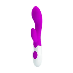 Vibrator Brighty - 30 Impulsuri de Vibrație, Verde și Alb, 20 cm x 3.5 cm.