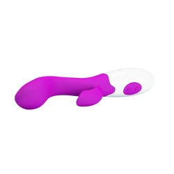 Vibrator Brighty - 30 Impulsuri de Vibrație, Verde și Alb, 20 cm x 3.5 cm.