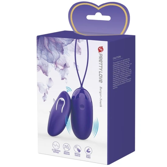 Ou vibrator cu telecomandă pentru adulți, Violet