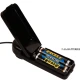Ham strap-on cu vibrator inclus - Silicon marbrat, Negru, Mărime universală.