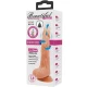 Vibrator realist cu ventuză, maro, telecomandă, USB