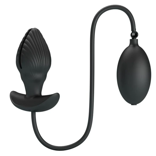 DILDO ANAL INFLATABIL & REÎNCĂRCABIL, Negru