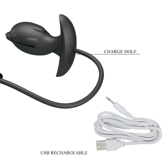 Plug Anal Gonflabil - Vibrații, Negru, Mărime Unică