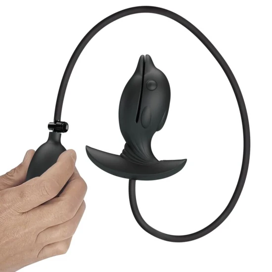 Plug Anal Gonflabil - Vibrații, Negru, Mărime Unică