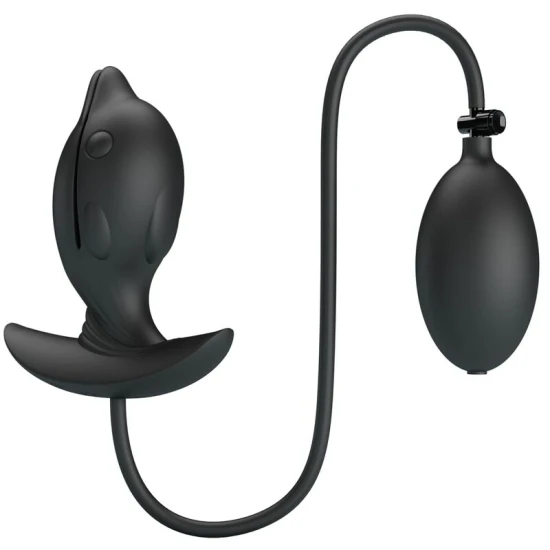 Plug Anal Gonflabil - Vibrații, Negru, Mărime Unică