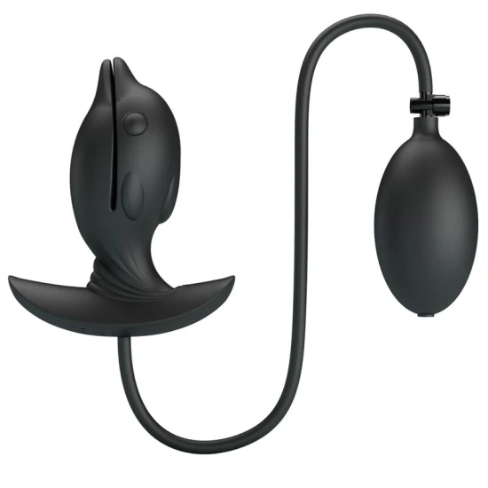 Plug Anal Gonflabil - Vibrații, Negru, Mărime Unică