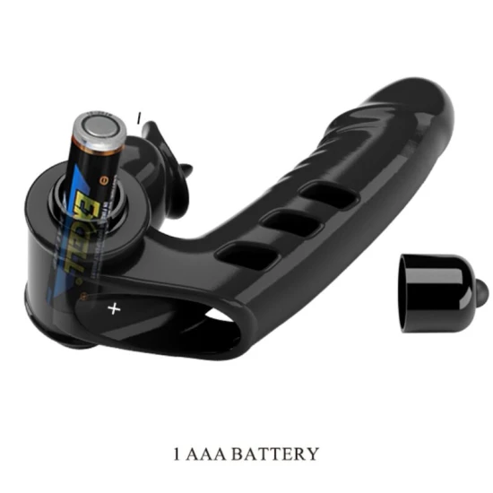 Vibrator pentru degete din TPR ABS, negru, universal