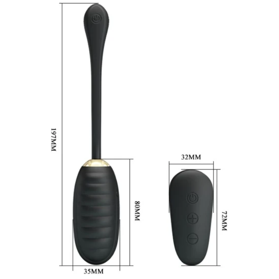 DOREEN - Oua Vibratoare Reîncărcabile, Negru, cu telecomandă