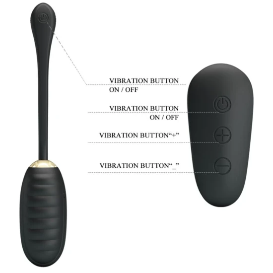 DOREEN - Oua Vibratoare Reîncărcabile, Negru, cu telecomandă