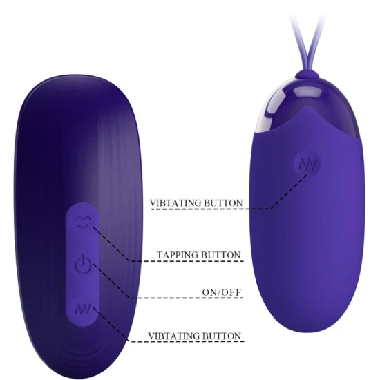 Stimulator și Ou Vibrator Portabil - Reîncărcabil, Mov, Mărime Unică