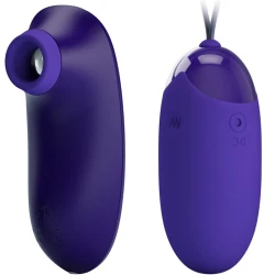 Stimulator și Ou Vibrator Portabil - Reîncărcabil, Mov, Mărime Unică