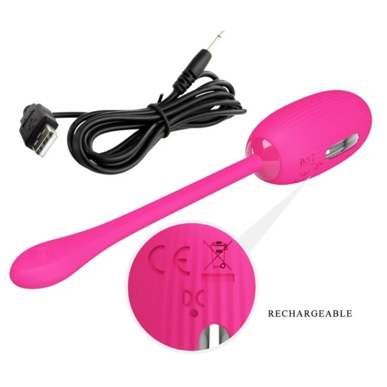 Oua vibratoare reincarcabile, Magenta - cu telecomanda