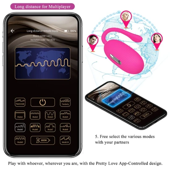 Oua vibratoare reincarcabile, Magenta - cu telecomanda