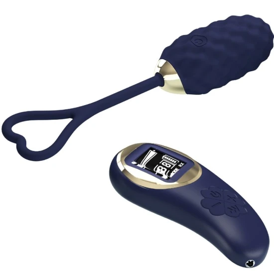 Vibrator Vivian, cu telecomandă, albastru